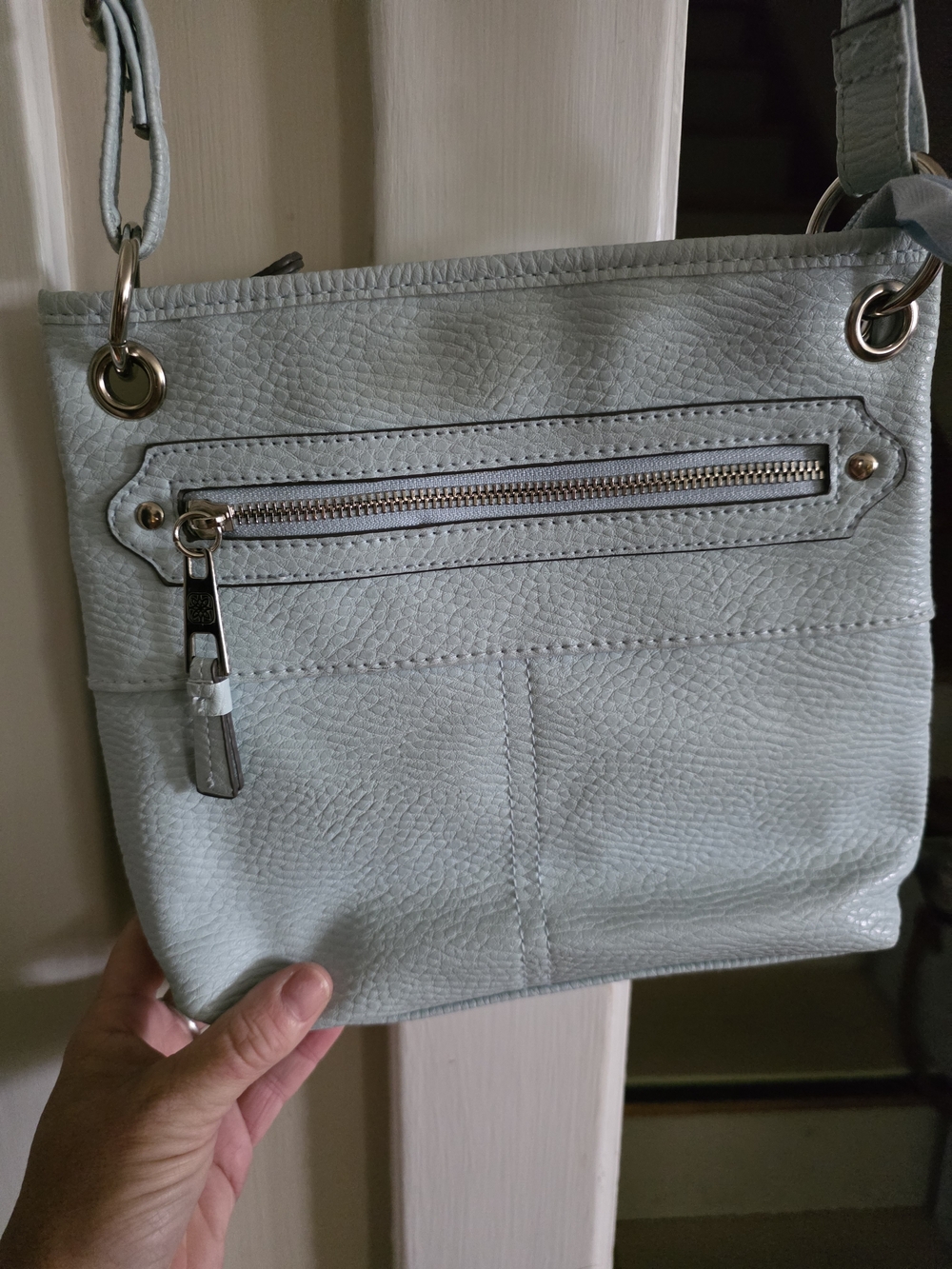 Source Unknown Light Blue Crossbody Bag - Slim Shoulder Purse - Picture 3 of 12